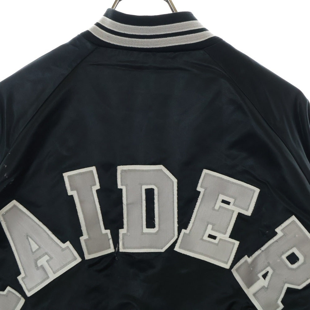 VINTAGE(ヴィンテージ) 90s RAIDERS CHALK LINE USA製 レイダース チョークライン 刺繍 スタジアムジャケット スタジャン ブラック