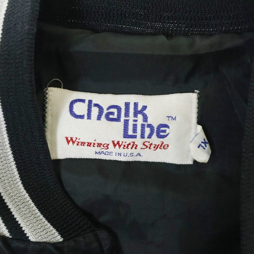 VINTAGE(ヴィンテージ) 90s RAIDERS CHALK LINE USA製 レイダース チョークライン 刺繍 スタジアムジャケット スタジャン ブラック