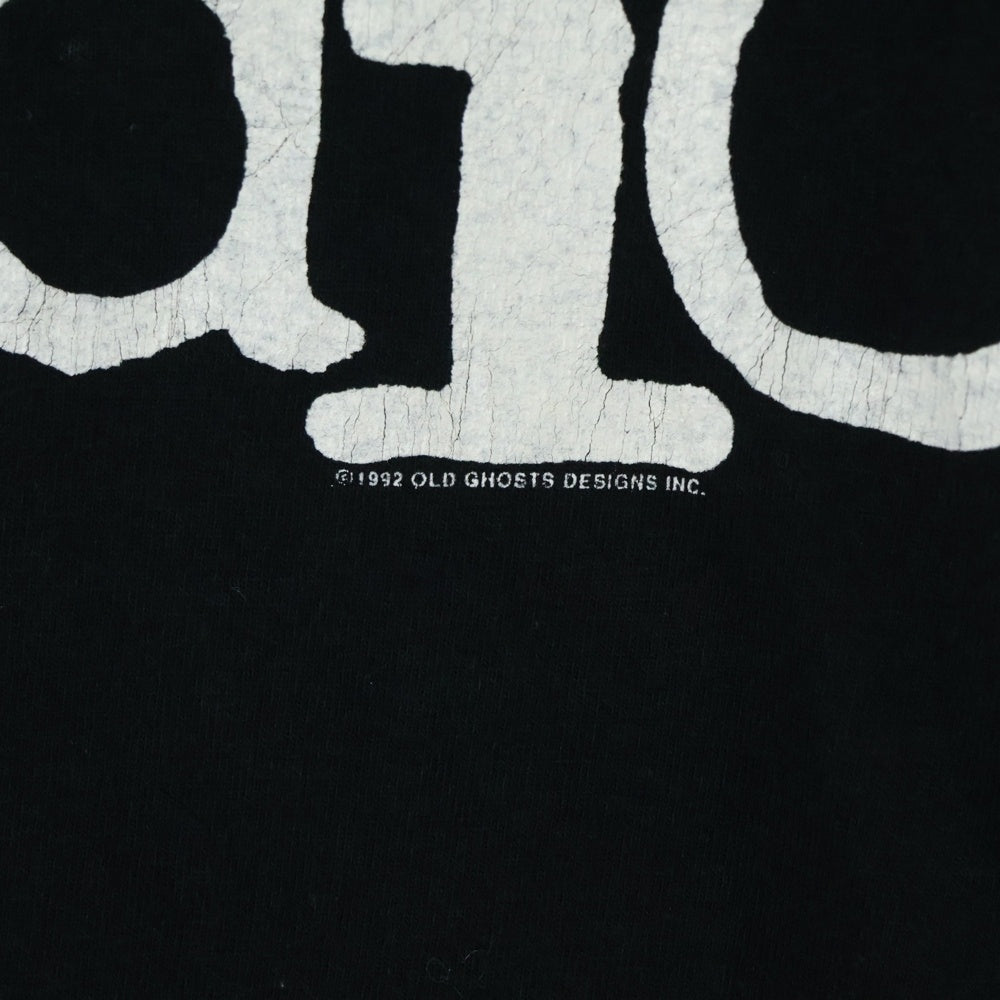 VINTAGE(ヴィンテージ) 90s OLD GHOSTS DESIGNS INC ADDICT 両面プリント 半袖Tシャツ カットソー ブラック