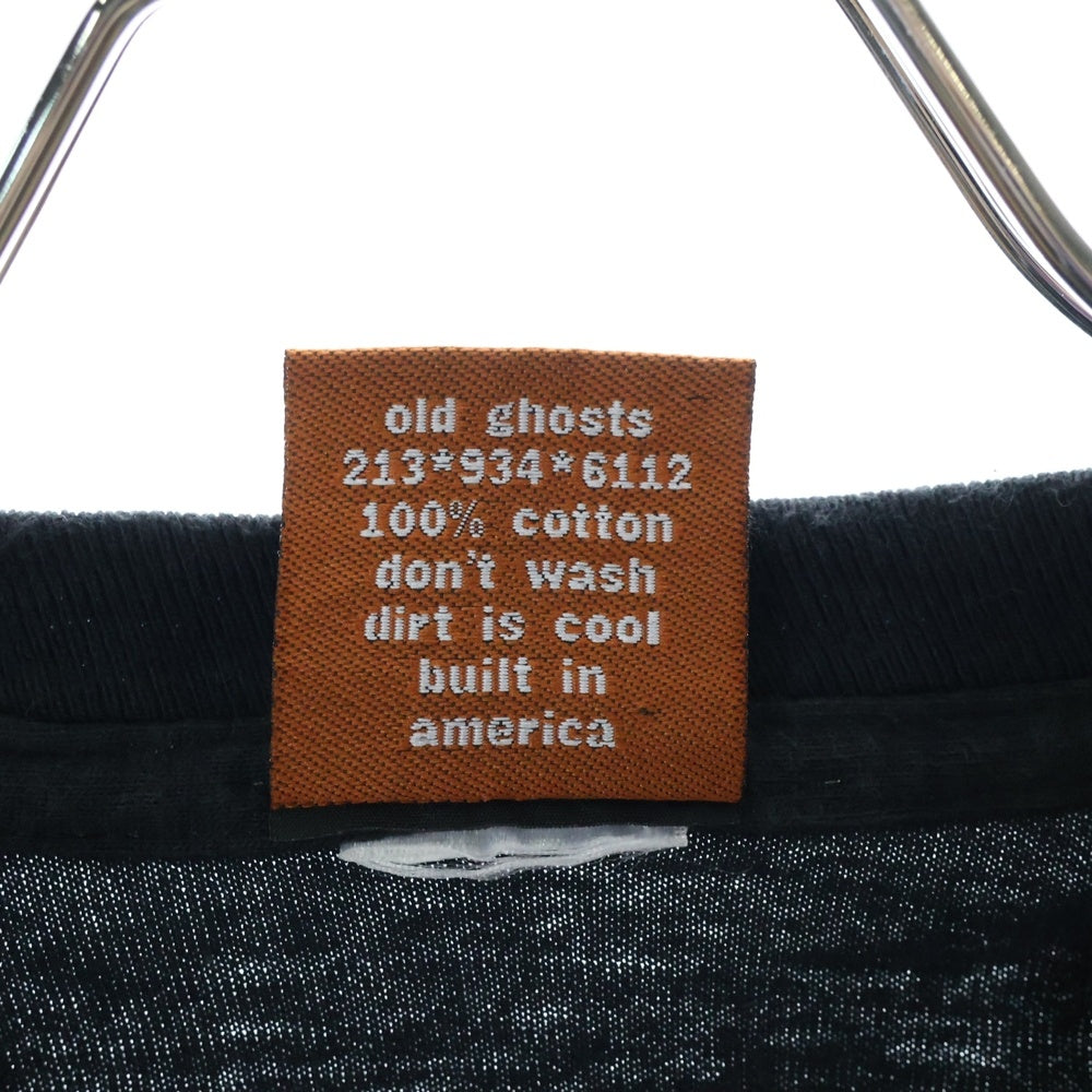 VINTAGE(ヴィンテージ) 90s OLD GHOSTS DESIGNS INC ADDICT 両面プリント 半袖Tシャツ カットソー ブラック