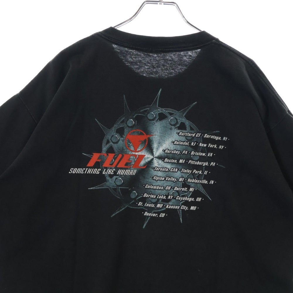 VINTAGE(ヴィンテージ) 00s FUEL SOMETHING LIKE HUMAN 2000 フューエル 両面プリント 半袖 Tシャツ カットソー ブラック