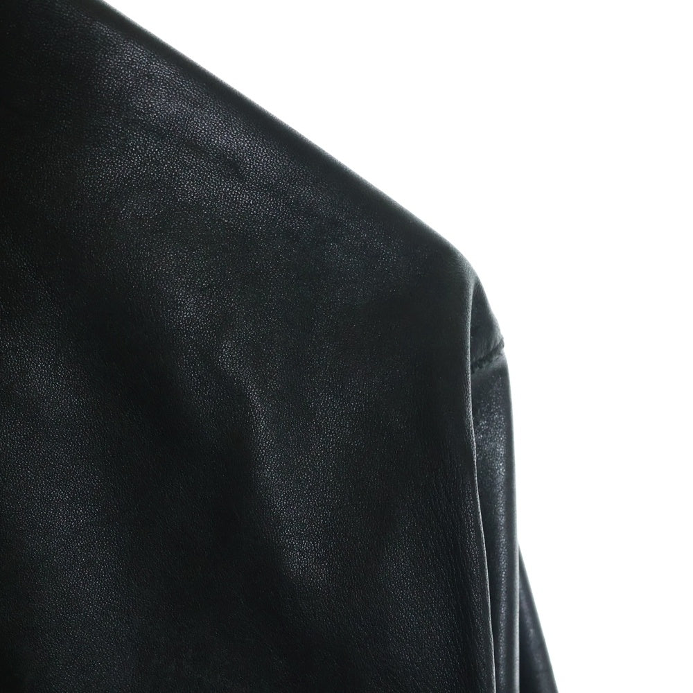 CHROME HEARTS(クロムハーツ) OLD LEATHER SHIRT クロスボール オールド レザー シャツ ブラック
