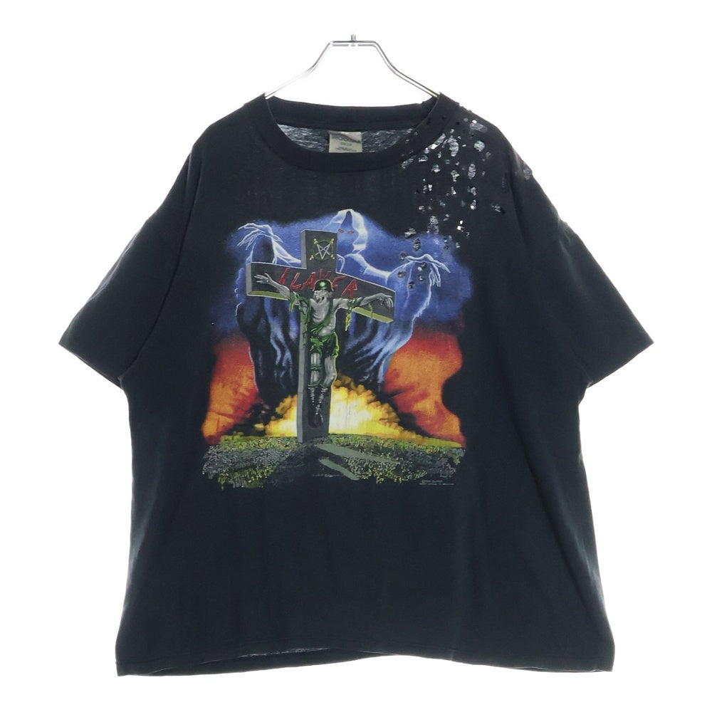 VINTAGE(ヴィンテージ) 90s SLAYYER TOURING IN THE ABTSS 1991 TOUR TEE スレイヤー 両面プリント Tシャツ 半袖カットソー ブラック