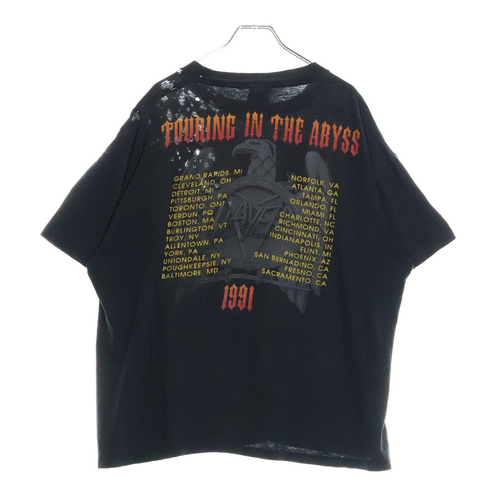 VINTAGE(ヴィンテージ) 90s SLAYYER TOURING IN THE ABTSS 1991 TOUR TEE スレイヤー 両面プリント Tシャツ 半袖カットソー ブラック