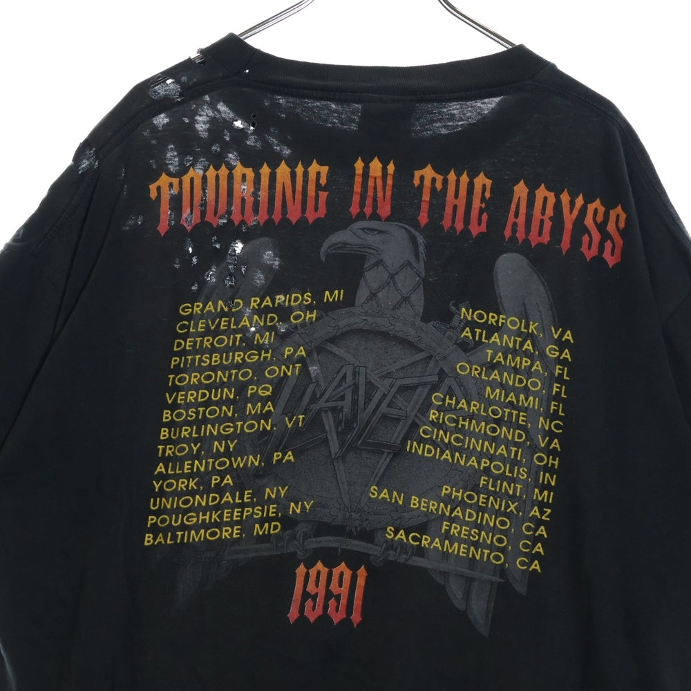 VINTAGE(ヴィンテージ) 90s SLAYYER TOURING IN THE ABTSS 1991 TOUR TEE スレイヤー 両面プリント Tシャツ 半袖カットソー ブラック