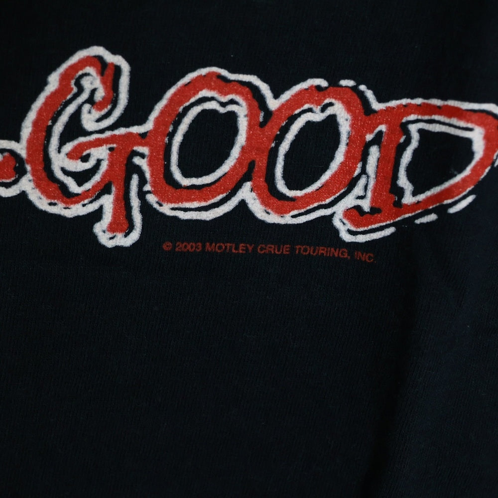 VINTAGE(ヴィンテージ) 90s MOTLEY CRUE THEATRE OF PAIN モトリークルー フロント プリント Tシャツ 半袖カットソーブラック