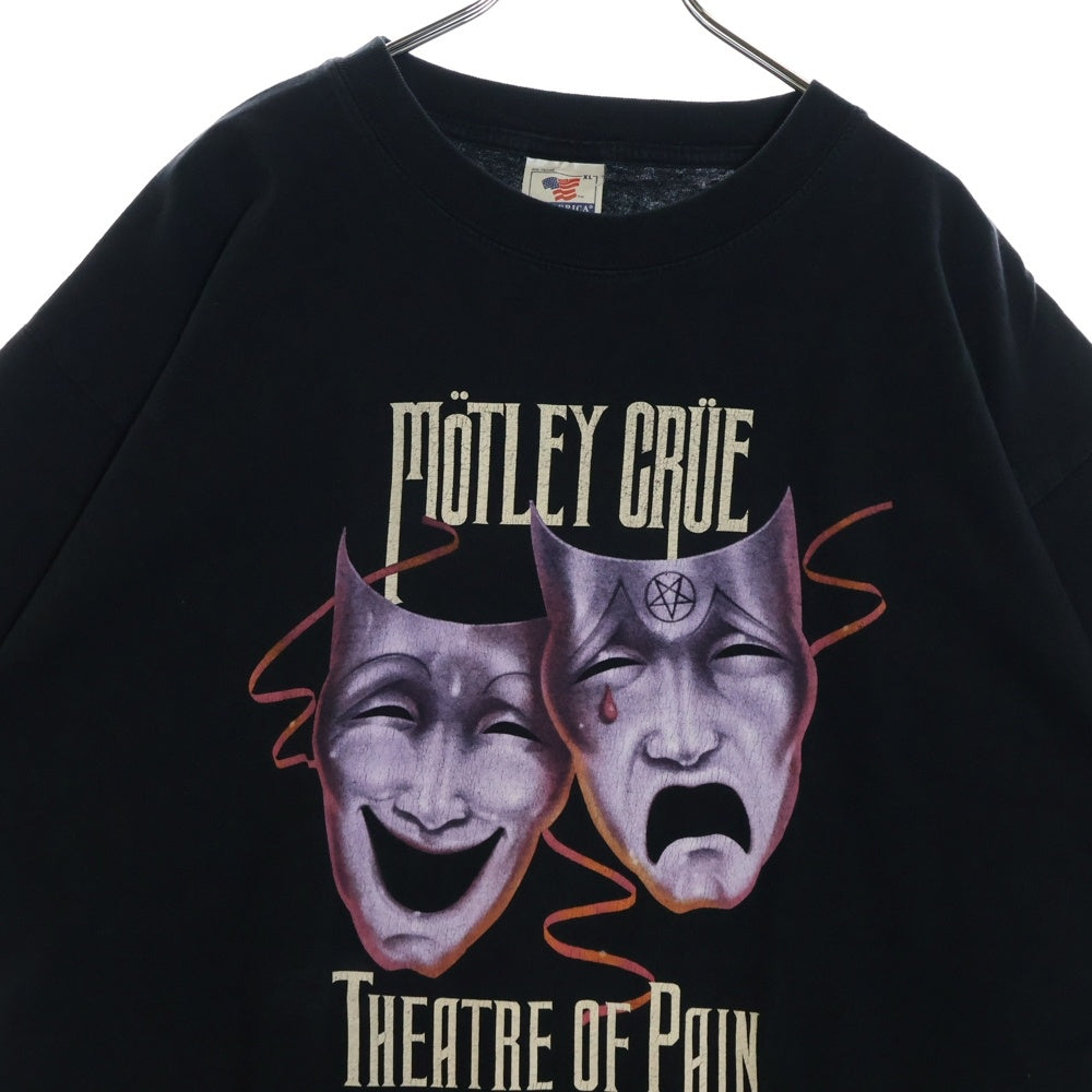 VINTAGE(ヴィンテージ) 00s MOTLEY CRUE DR. FEELGOOD TOUR Y2K モトリークルー フロント プリント Tシャツ 半袖カットソーブラック