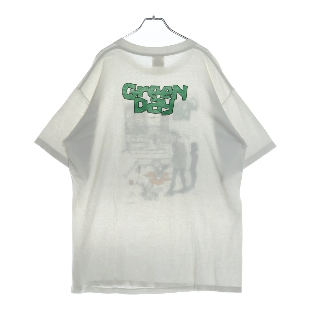 VINTAGE(ヴィンテージ) 90s GREEN DAY グリーンデイ 両面プリント Tシャツ 半袖カットソー ホワイト