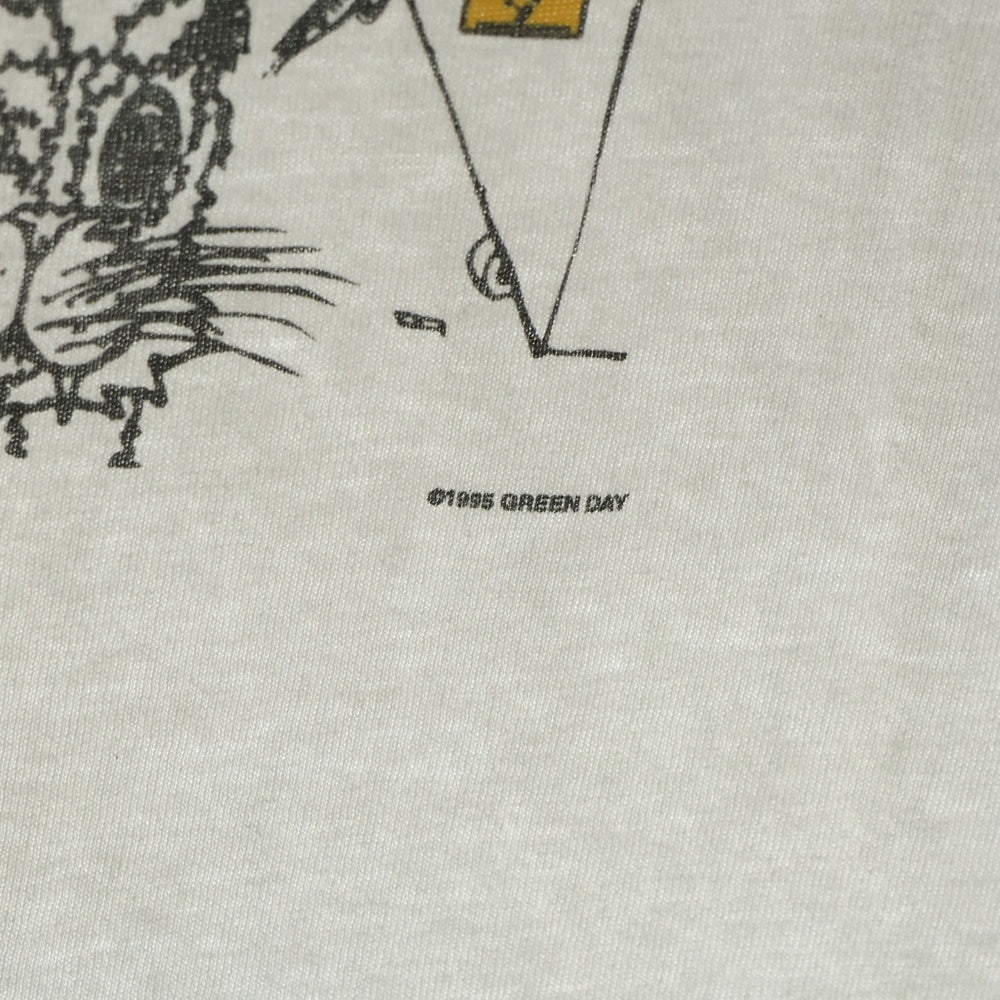 VINTAGE(ヴィンテージ) 90s GREEN DAY グリーンデイ 両面プリント Tシャツ 半袖カットソー ホワイト