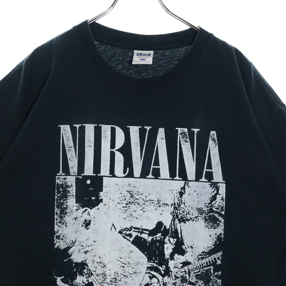VINTAGE(ヴィンテージ) 00s NIRVANA BLEACH Y2K ニルヴァーナ ブリーチ フロント プリント Tシャツ 半袖カットソーブラック