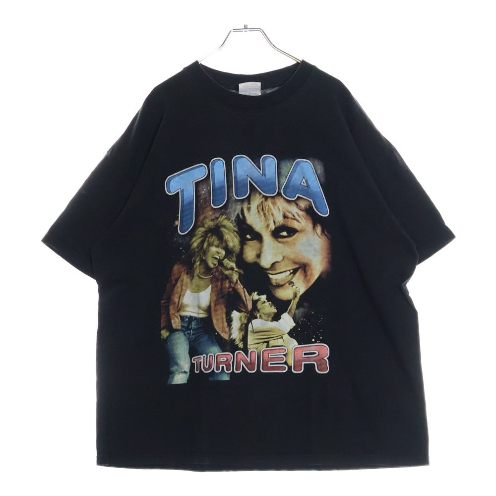 VINTAGE(ヴィンテージ) 00s TINA TURNER ティナターナー 両面プリント Tシャツ 半袖カットソーブラック