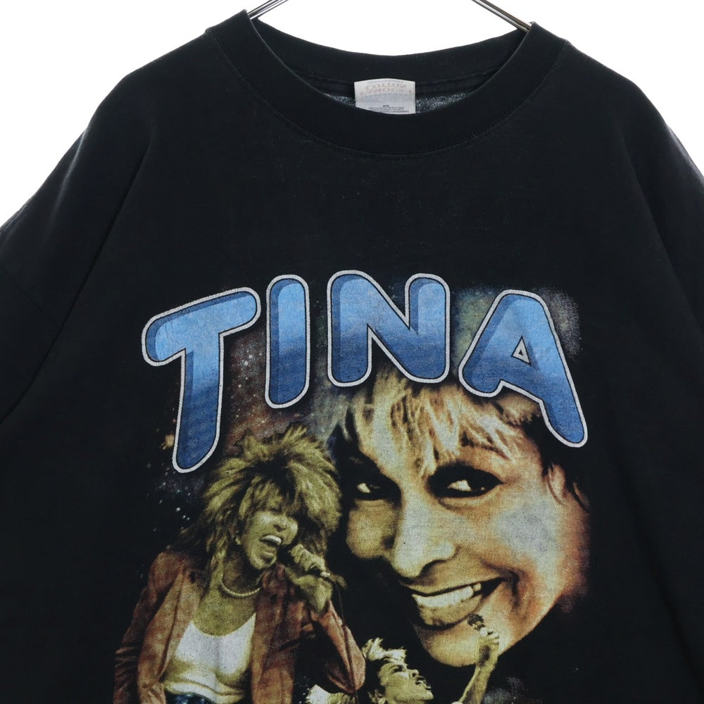 VINTAGE(ヴィンテージ) 00s TINA TURNER ティナターナー 両面プリント Tシャツ 半袖カットソーブラック