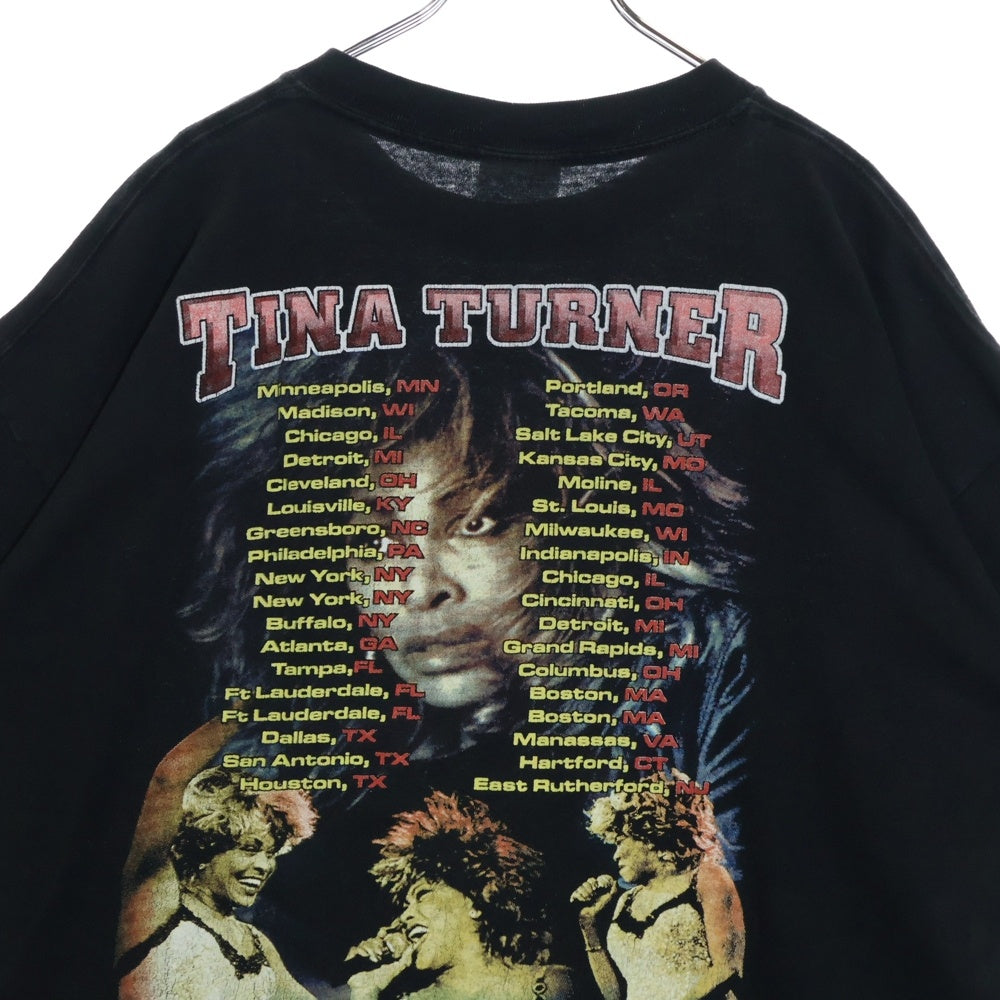 VINTAGE(ヴィンテージ) 00s TINA TURNER ティナターナー 両面プリント Tシャツ 半袖カットソーブラック
