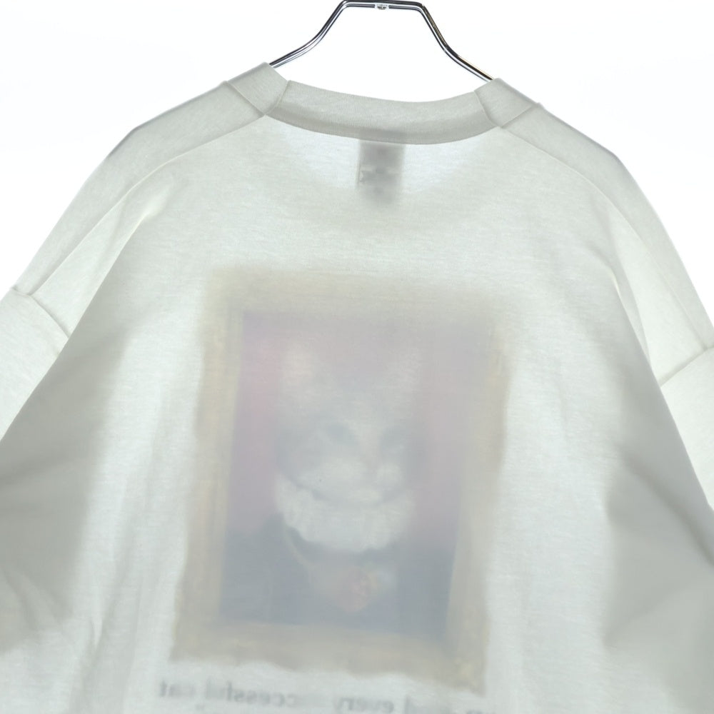 VINTAGE(ヴィンテージ) 00s CAT ART TEE キャットアート フロントプリント半袖Tシャツ カットソー ホワイト