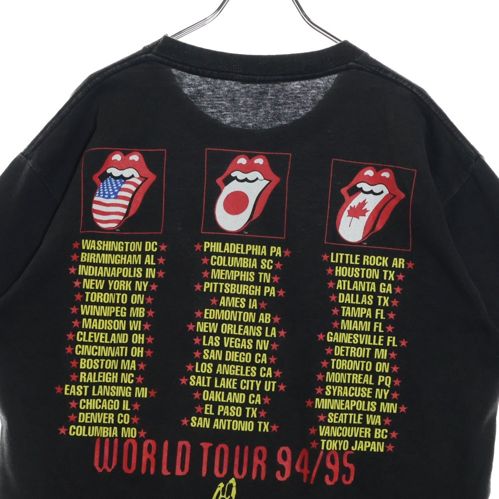 VINTAGE(ヴィンテージ) 90s THE ROLLING STONES VOODOO LOUNGE WORLD TOUR 94/95 TEE ザ ローリングストーンズ 両面プリント半袖Tシャツ カットソー ブラック