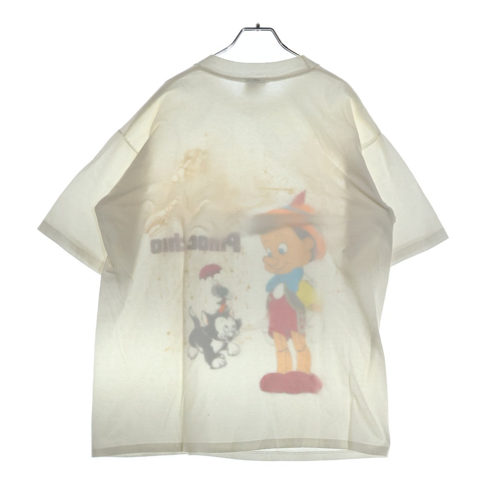 VINTAGE(ヴィンテージ) 90s Disney PINOCCHIO ディズニー ピノキオ フロントプリン 半袖Tシャツ カットソー ホワイト