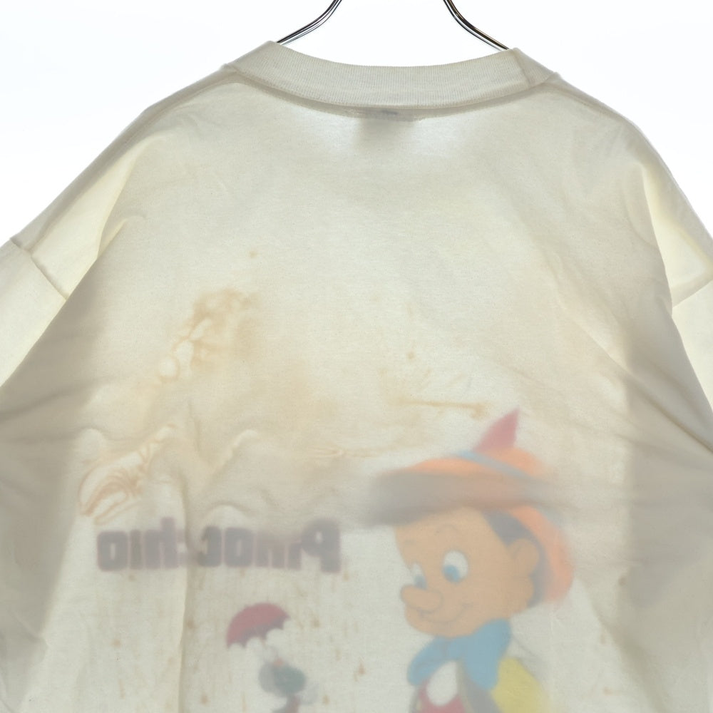 VINTAGE(ヴィンテージ) 90s Disney PINOCCHIO ディズニー ピノキオ フロントプリン 半袖Tシャツ カットソー ホワイト