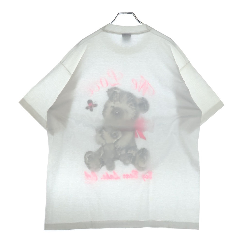 VINTAGE(ヴィンテージ) 90s We Love Big Bear Lake CA フロントプリント半袖Tシャツ カットソー ホワイト
