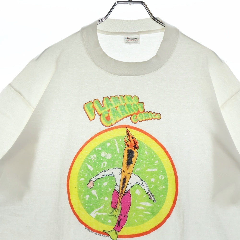 VINTAGE(ヴィンテージ) 90s Flaming Carrot Comics TEE フロントプリント半袖Tシャツ カットソー ホワイト