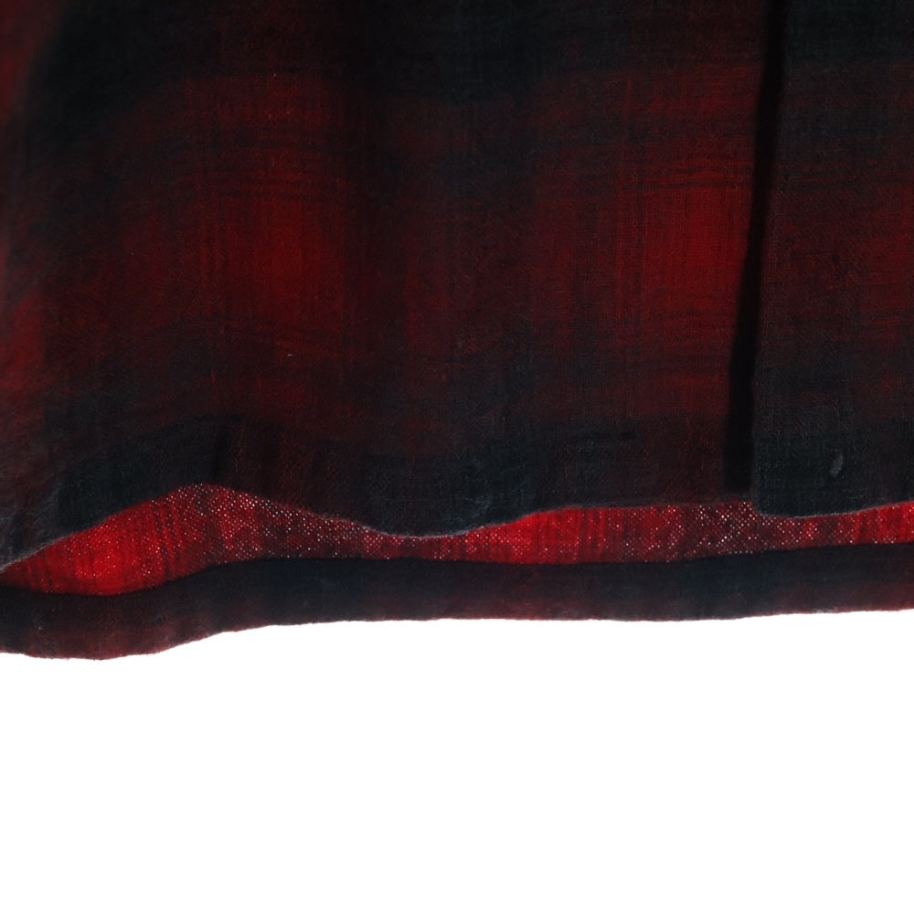 PENDLETON(ペンドルトン) 60s オンブレチェック ウール 長袖シャツ レッド/ブラック