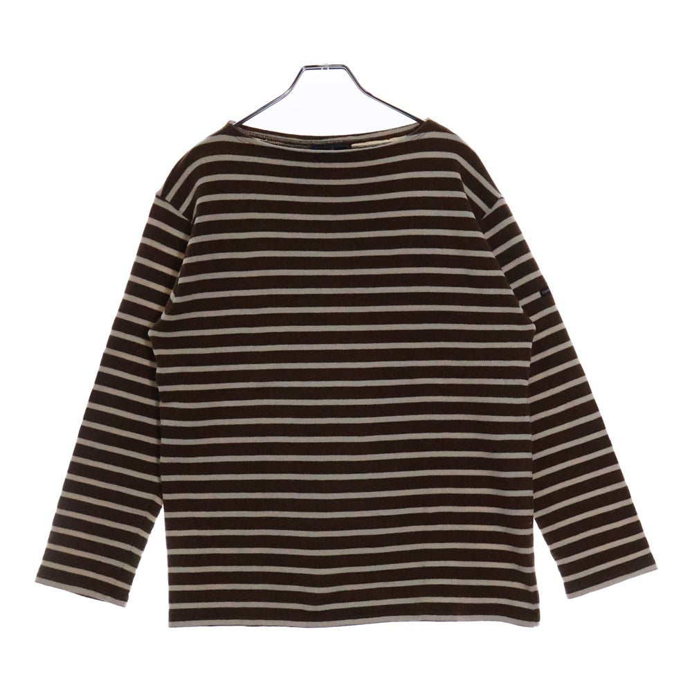 SAINT JAMES(セントジェームス) 80‐90s Basque shirt バスク シャツ MADE IN FRANCE 長袖カットソー ブラウン/ホワイト