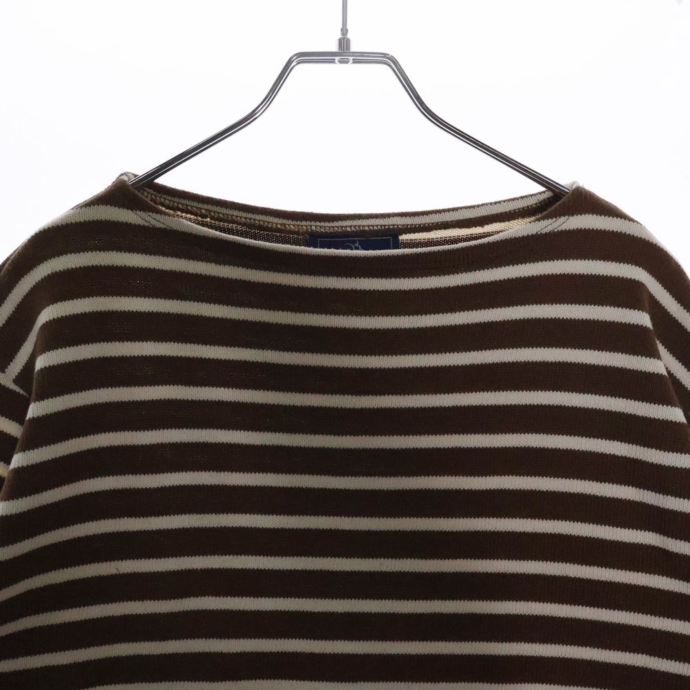 SAINT JAMES(セントジェームス) 80‐90s Basque shirt バスク シャツ MADE IN FRANCE 長袖カットソー ブラウン/ホワイト