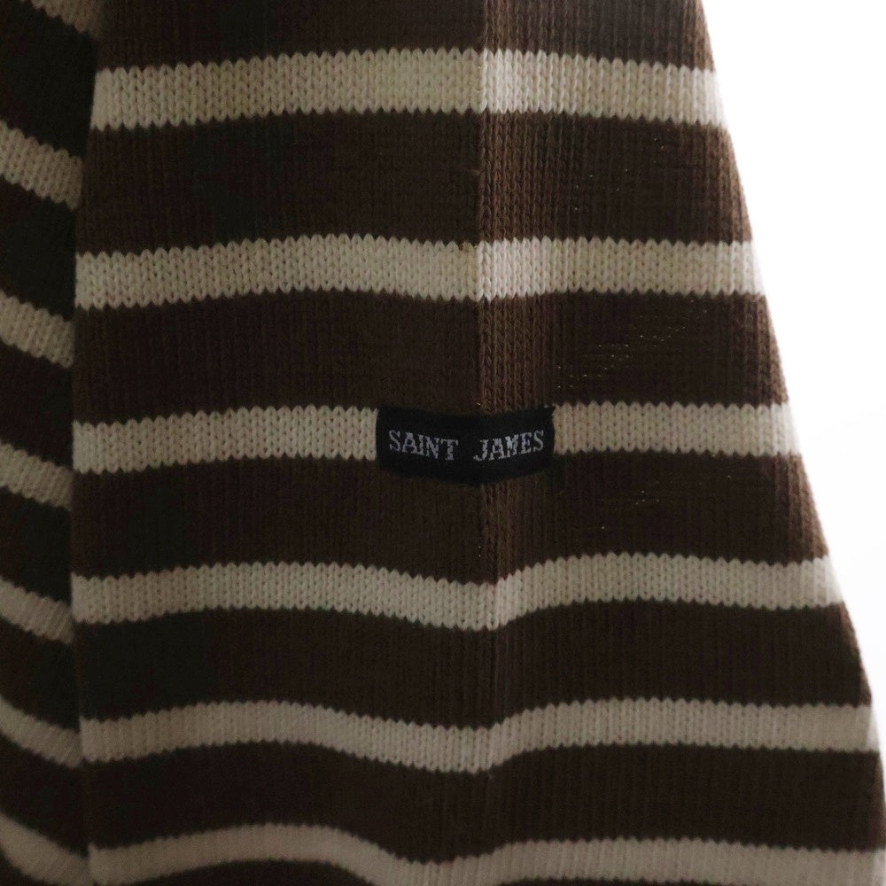 SAINT JAMES(セントジェームス) 80‐90s Basque shirt バスク シャツ MADE IN FRANCE 長袖カットソー ブラウン/ホワイト