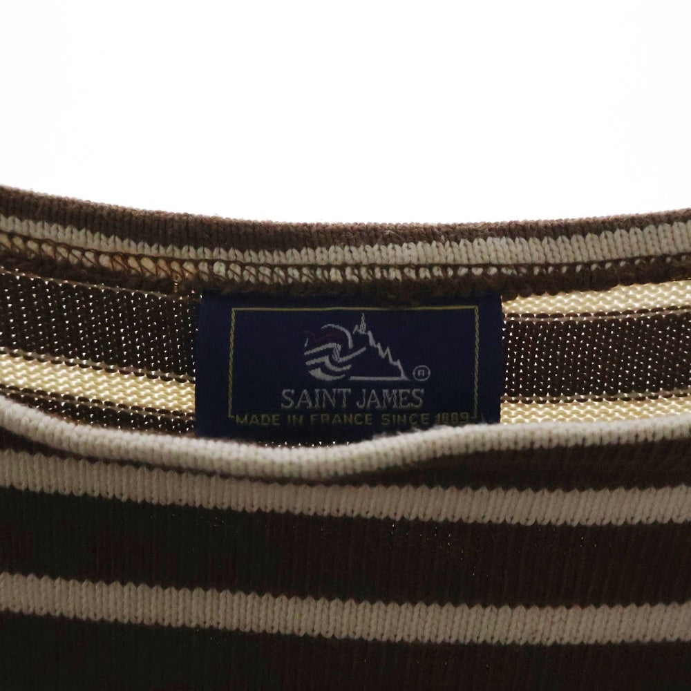 SAINT JAMES(セントジェームス) 80‐90s Basque shirt バスク シャツ MADE IN FRANCE 長袖カットソー ブラウン/ホワイト