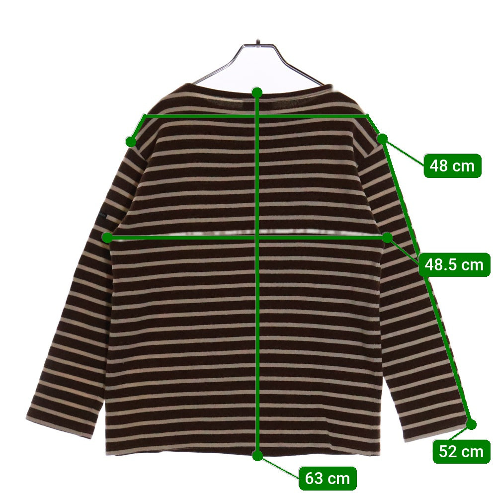SAINT JAMES(セントジェームス) 80‐90s Basque shirt バスク シャツ MADE IN FRANCE 長袖カットソー ブラウン/ホワイト