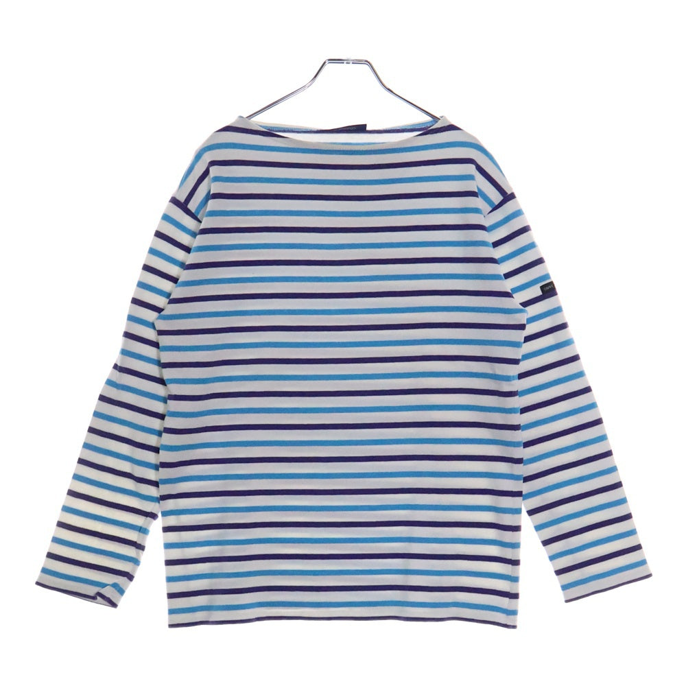SAINT JAMES(セントジェームス) 90‐00s Basque shirt バスク シャツ MADE IN FRANCE 長袖カットソー ホワイト/ブルー/パープル