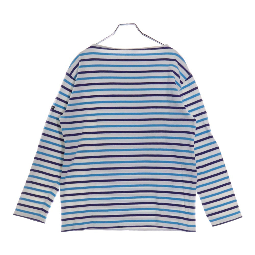 SAINT JAMES(セントジェームス) 90‐00s Basque shirt バスク シャツ MADE IN FRANCE 長袖カットソー ホワイト/ブルー/パープル