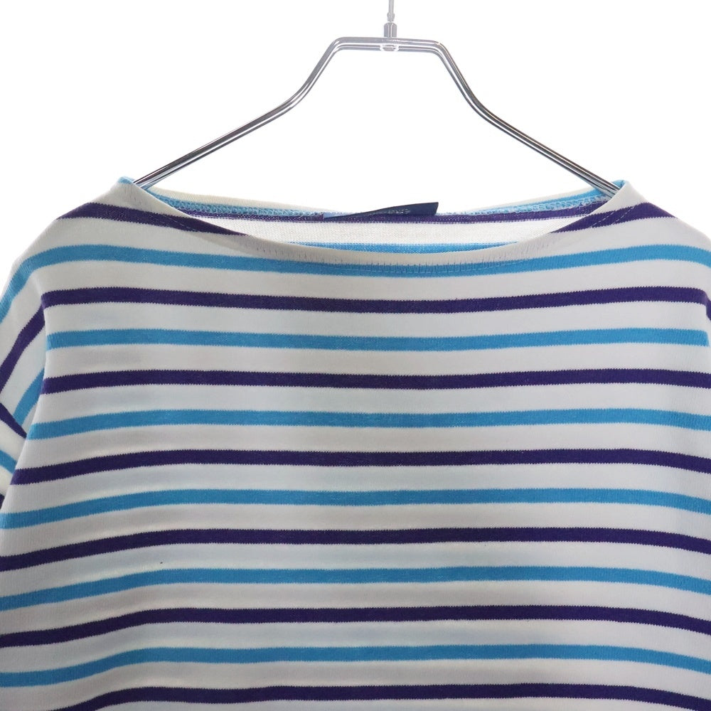 SAINT JAMES(セントジェームス) 90‐00s Basque shirt バスク シャツ MADE IN FRANCE 長袖カットソー ホワイト/ブルー/パープル