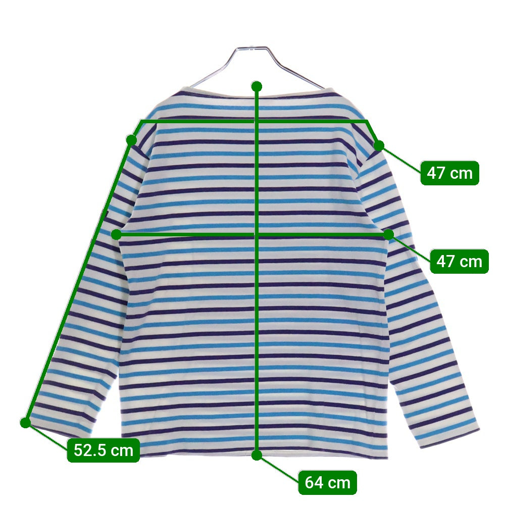 SAINT JAMES(セントジェームス) 90‐00s Basque shirt バスク シャツ MADE IN FRANCE 長袖カットソー ホワイト/ブルー/パープル