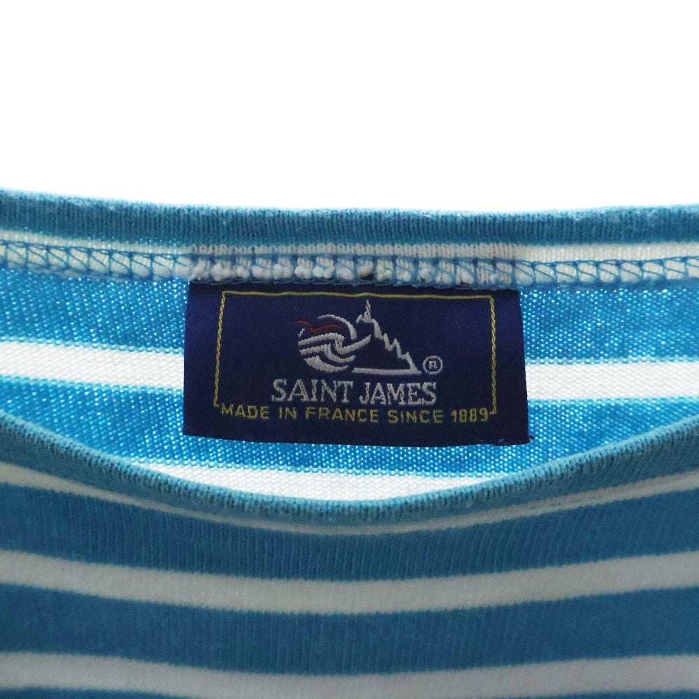 SAINT JAMES(セントジェームス) 80‐90s Basque shirt バスク シャツ MADE IN FRANCE 長袖カットソー ブルー/ホワイト