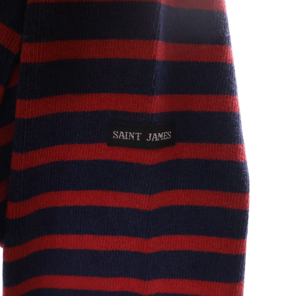 SAINT JAMES(セントジェームス) 90‐00s Basque shirt バスク シャツ MADE IN FRANCE 長袖カットソー ネイビー/レッド