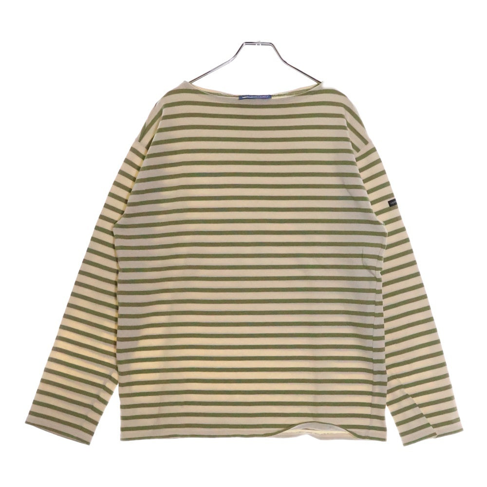 SAINT JAMES(セントジェームス) 90‐00s Basque shirt バスク シャツ MADE IN FRANCE 長袖カットソー アイボリー/グリーン