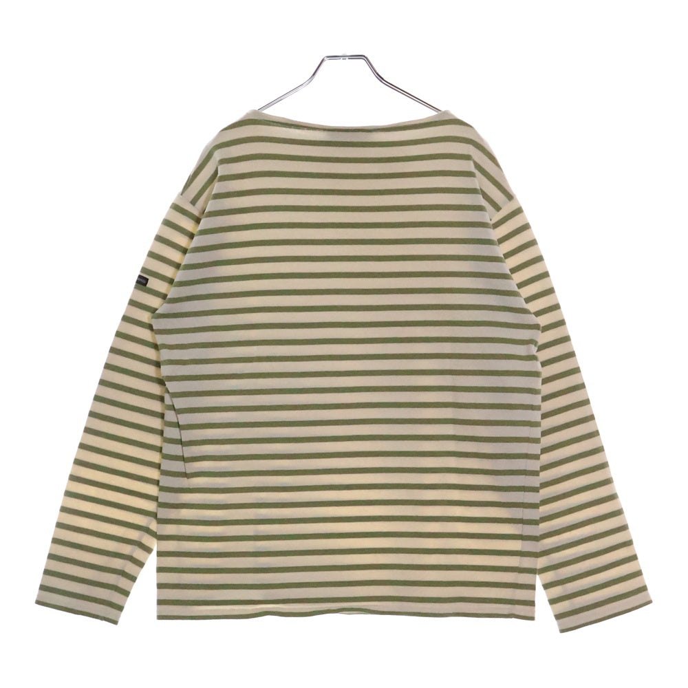SAINT JAMES(セントジェームス) 90‐00s Basque shirt バスク シャツ MADE IN FRANCE 長袖カットソー アイボリー/グリーン