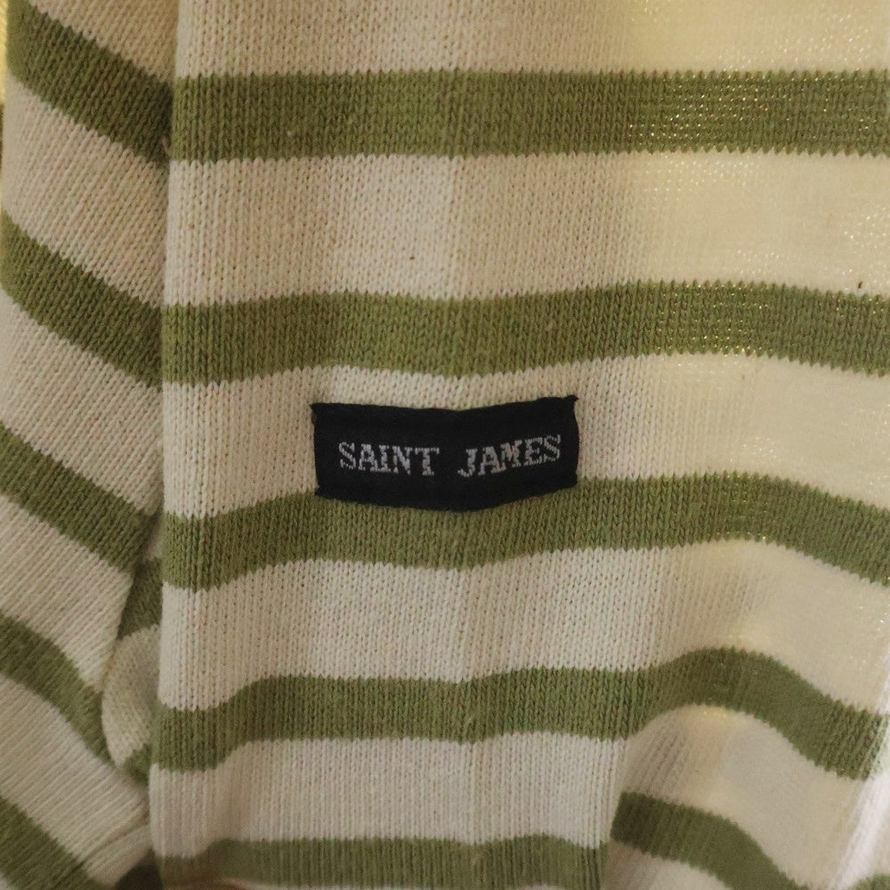 SAINT JAMES(セントジェームス) 90‐00s Basque shirt バスク シャツ MADE IN FRANCE 長袖カットソー アイボリー/グリーン
