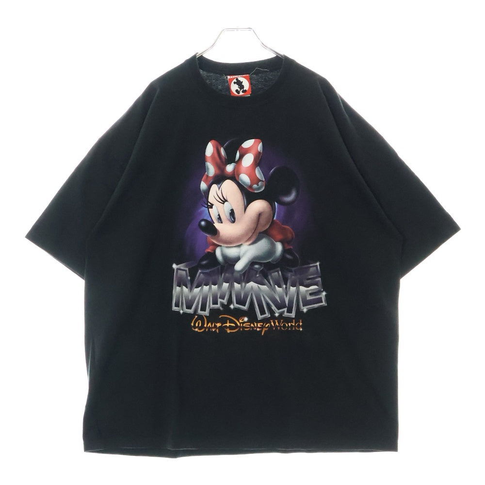 VINTAGE(ヴィンテージ) 00s DISNEY ミニー フロント プリント Tシャツ 半袖カットソー ブラック