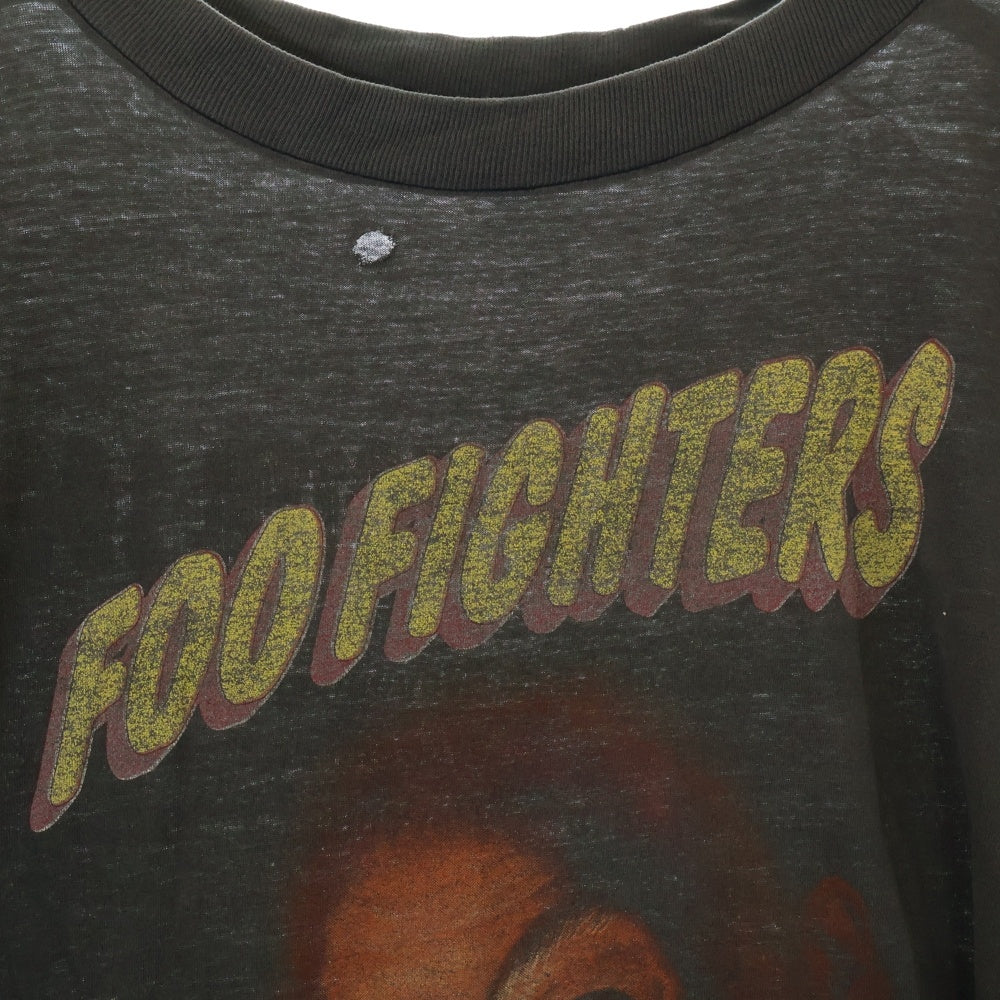 VINTAGE(ヴィンテージ) 90s FOO FIGHTERS EXHAUSTED ALBUM COVER ANGRY FACE TEE フーファイターズ 両面プリント半袖Tシャツ カットソー ブラック
