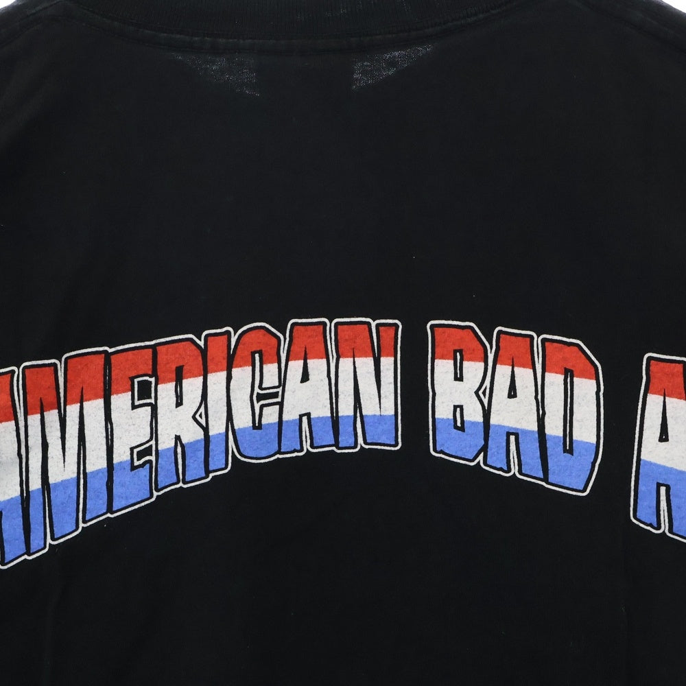 VINTAGE(ヴィンテージ) 90~00s KID ROCK AMERICAN BAD ASS MIDDLE FINGER TEE キッドロック USA製 両面プリント 半袖Tシャツ カットソー ブラック