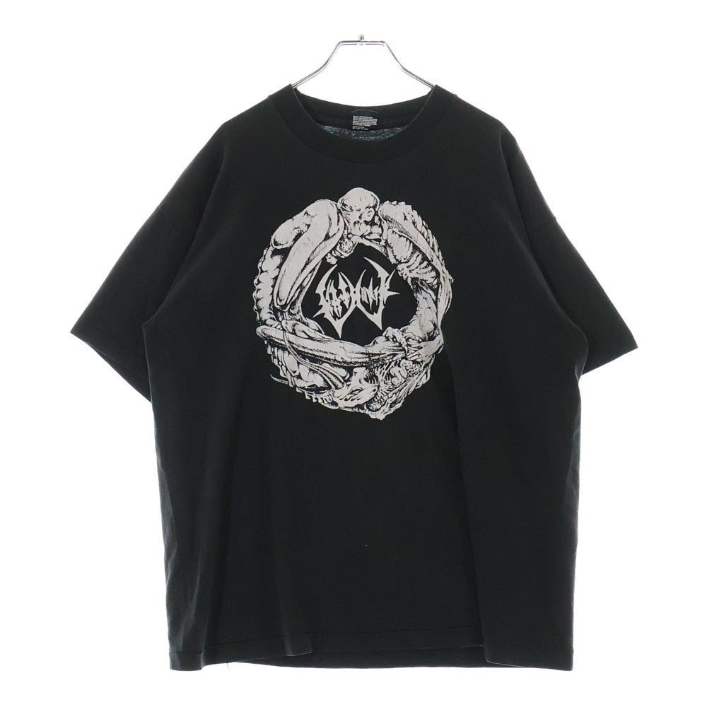 VINTAGE(ヴィンテージ) 90s DEVIL BEST FRUIT OF THE LOOM デビル USA製 悪魔 両面プリント 半袖Tシャツ カットソー ブラック