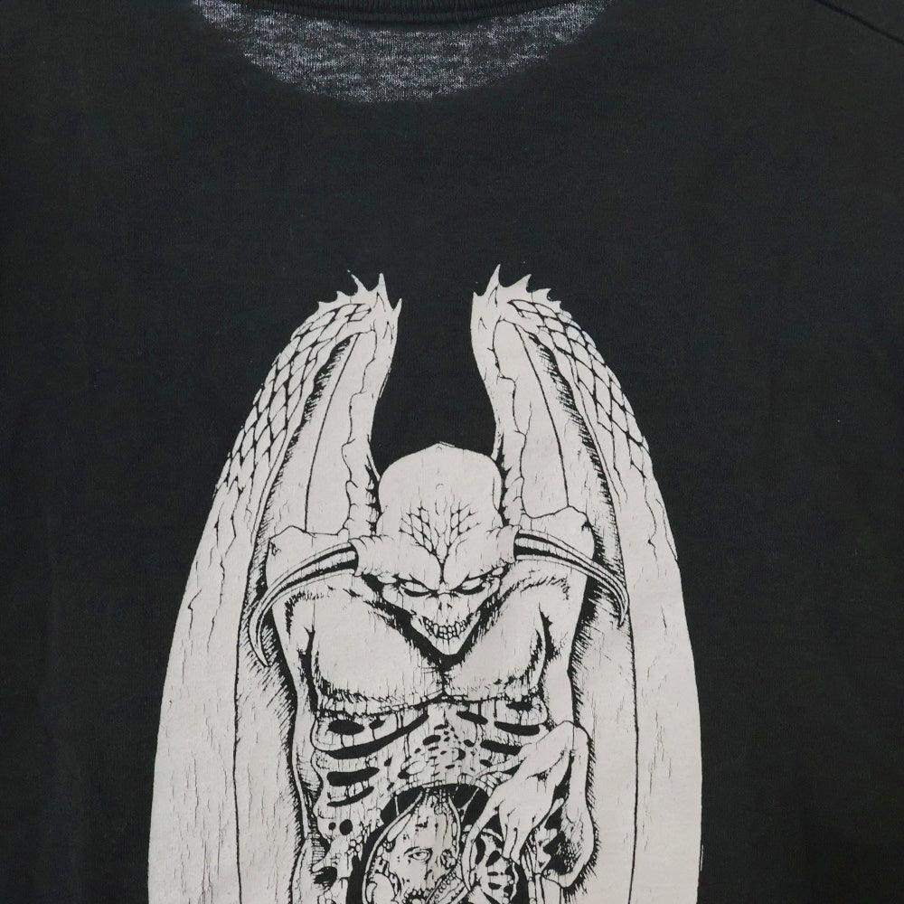 VINTAGE(ヴィンテージ) 90s DEVIL BEST FRUIT OF THE LOOM デビル USA製 悪魔 両面プリント 半袖Tシャツ カットソー ブラック