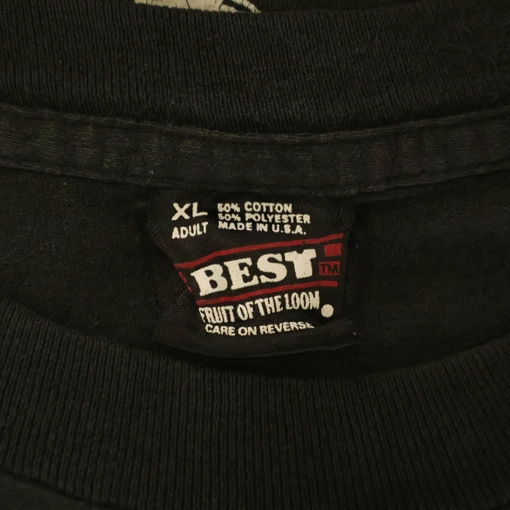 VINTAGE(ヴィンテージ) 90s DEVIL BEST FRUIT OF THE LOOM デビル USA製 悪魔 両面プリント 半袖Tシャツ カットソー ブラック