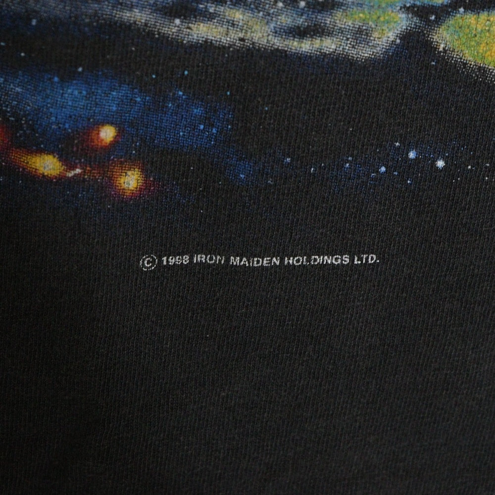 VINTAGE(ヴィンテージ) 90s IRON MAIDEN VIRTUAL WORLD TOUR 1998 アイアンメイデン半袖Tシャツ カットソー ブラック