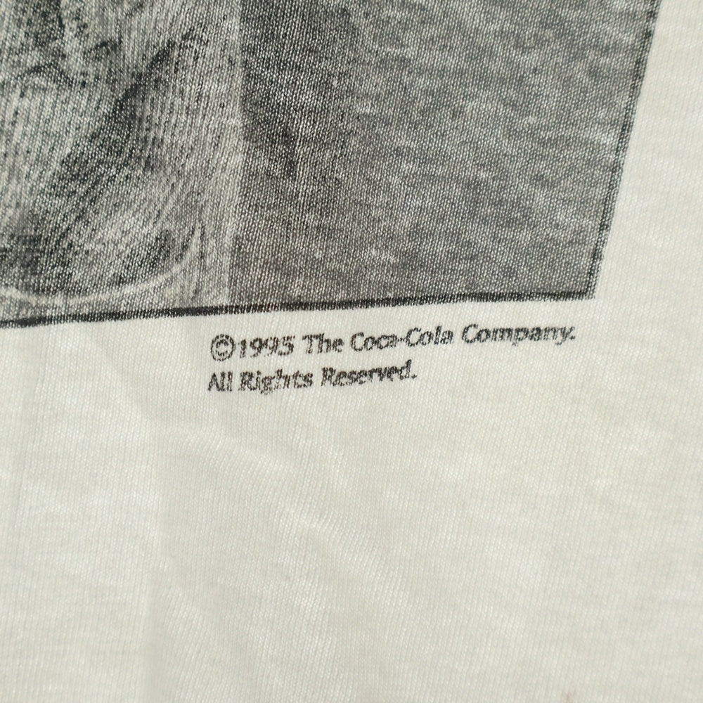 VINTAGE(ヴィンテージ) 90s COKE ポーラベア フロント プリント Tシャツ 半袖カットソー ホワイト