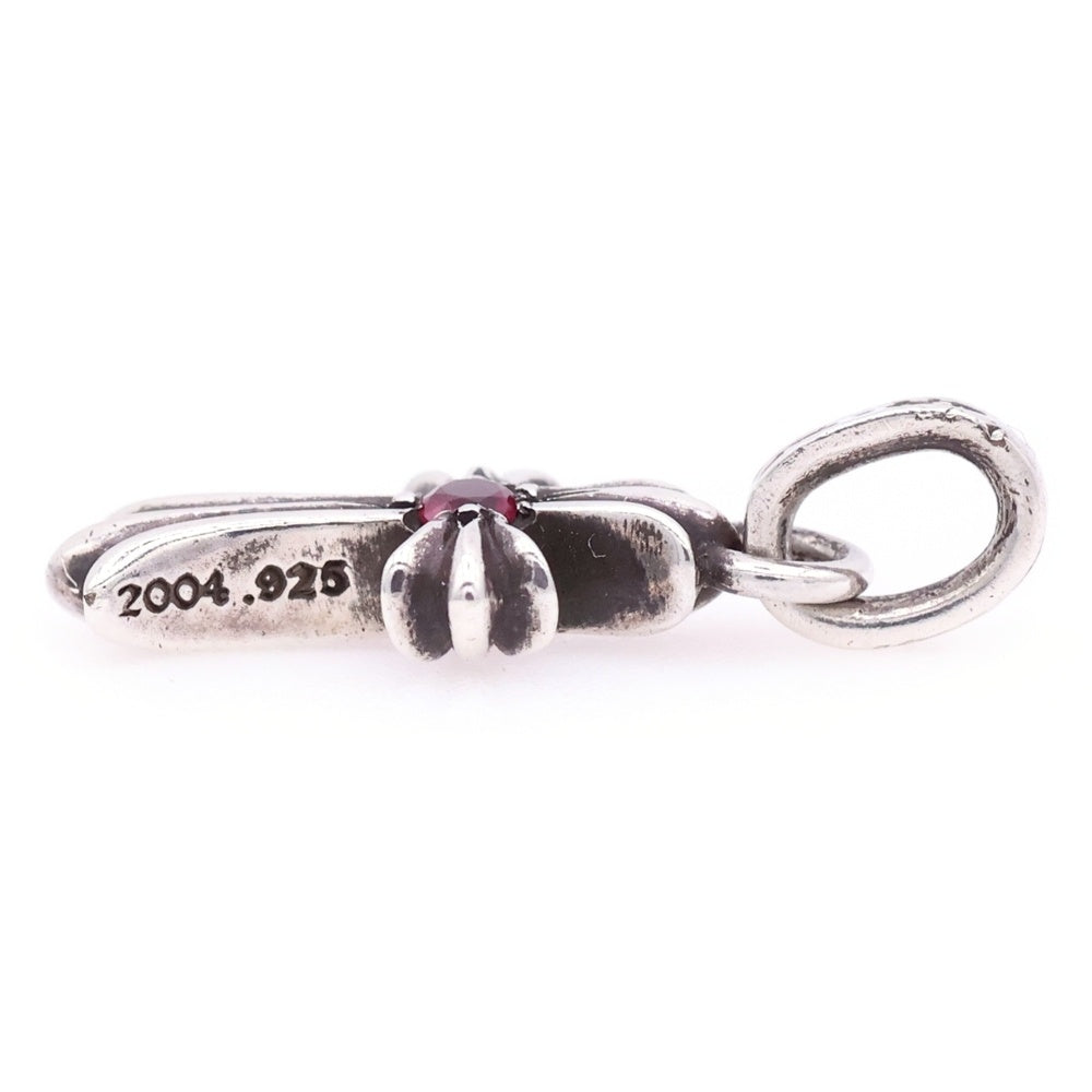 CHROME HEARTS(クロムハーツ) CRS BBYFAT RUBY ベイビーファット アフター両面1ルビー チャーム ネックレストップ シルバー