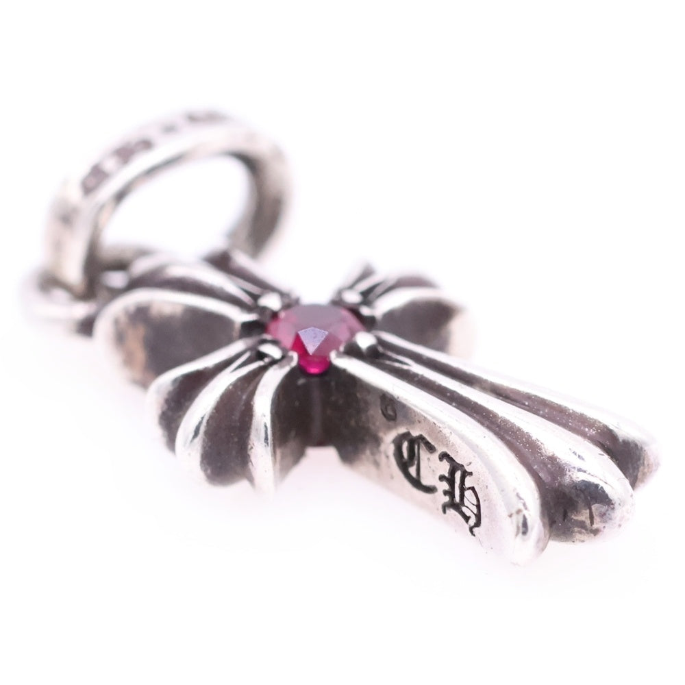 CHROME HEARTS(クロムハーツ) CRS BBYFAT RUBY ベイビーファット アフター両面1ルビー チャーム ネックレストップ シルバー