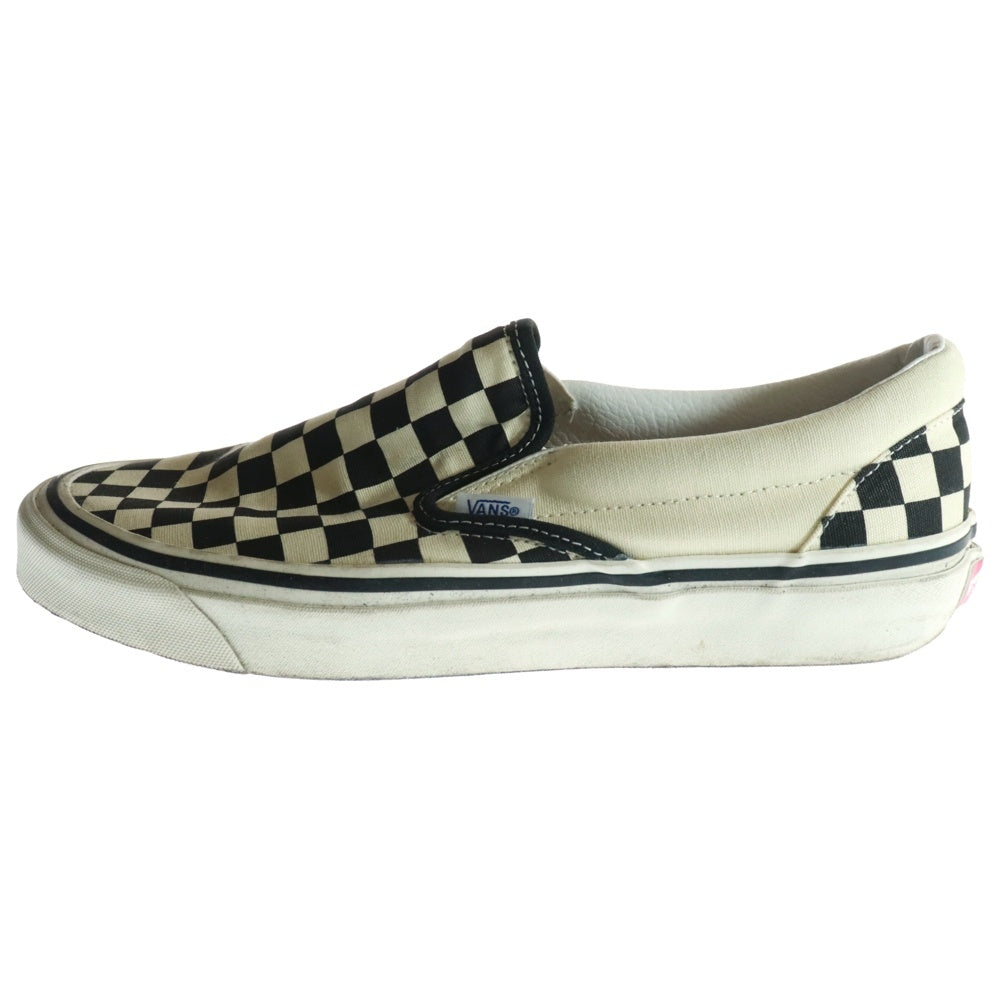 VANS(ヴァンズ) CHECKERBOARD ANAHEIM FACTORY チェッカー アナハイムファクトリー キャンバス ローカットスニーカー スリッポン 507452 ホワイト/ブラック