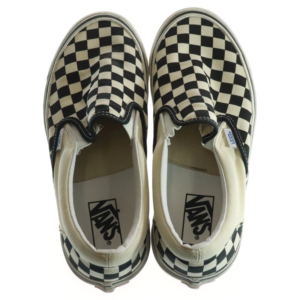 VANS(ヴァンズ) CHECKERBOARD ANAHEIM FACTORY チェッカー アナハイムファクトリー キャンバス ローカットスニーカー スリッポン 507452 ホワイト/ブラック